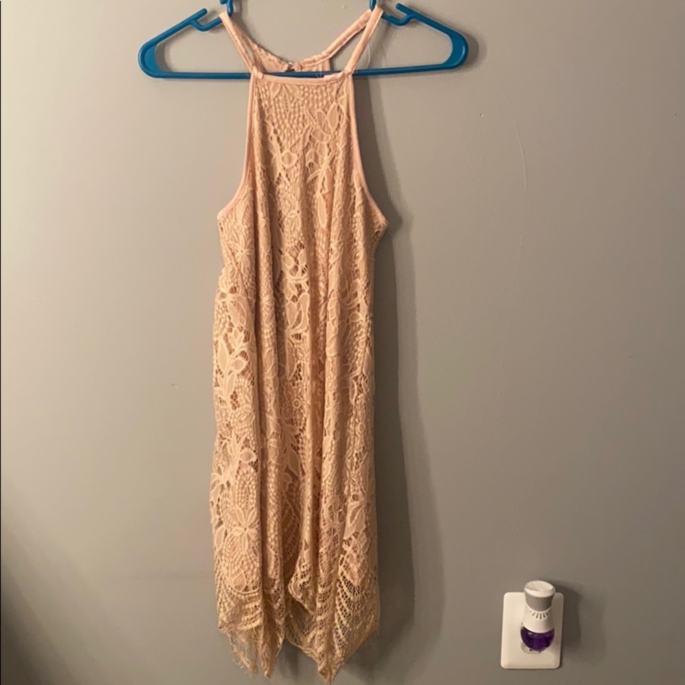 Elegant Light Pink Lace Dress​